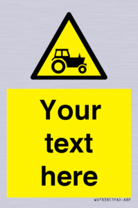 Custom warning farm machinery